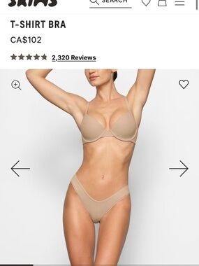 SKIMS Fits Everybody T-Shirt Bra in Clay 36B
